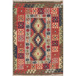 4 X 3 hand knotted woven turkish kilim late 19th/c