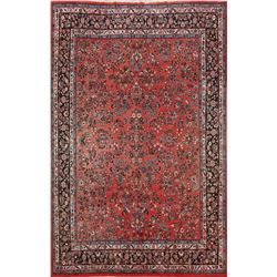 10 X 8 hand knotted wool geometric area rug early 19th/c
