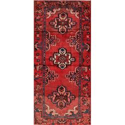 7 X 3 hand knotted wool oriental rug runner late 19th/c