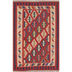 5 X 3 hand knotted woven kashkoli kilim mid 20th/c