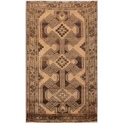 5 X 3 hand knotted wool oriental area rug late 19th/c