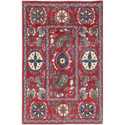5 X 3 hand knotted wool kazak rug mid 20th/c