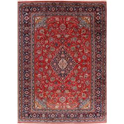 13 X 10 hand knotted wool floral area rug early 19th/c