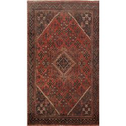 7 X 4 hand knotted wool oriental foyer rug mid 19th/c