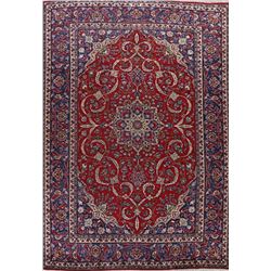 13 X 9 hand knotted wool floral area rug mid 19th/c
