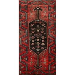 6 X 3 hand knotted wool oriental area rug late 19th/c