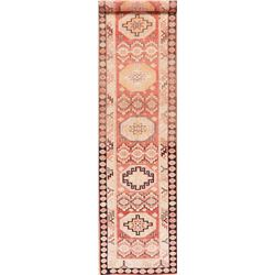 13 X 3 hand knotted wool oushak rug runner mid 20th/c