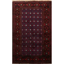 5 X 4 hand knotted wool balouch area rug late 19th/c