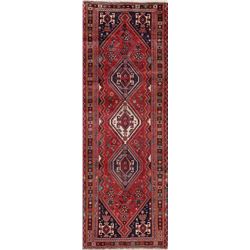 10 X 4 hand knotted wool abadeh oriental rug runner late 19th/c