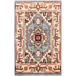 3 X 2 hand knotted wool heriz oriental area rug late 19th/c