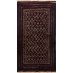 5 X 3 hand knotted wool balouch oriental area rug late 19th/c