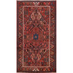 7 X 4 hand knotted wool geometric area rug late 19th/c