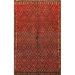 9 X 6 hand knotted wool moroccan area rug late 19th/c