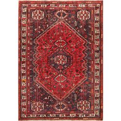 7 X 5 hand knotted wool abadeh oriental area rug late 19th/c
