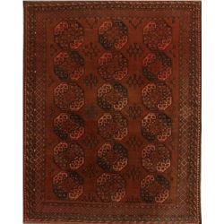 10 X 8 hand knotted wool balouch oriental area rug late 19th/c