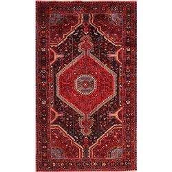 7 X 4 hand knotted wool geometric area rug late 19th/c