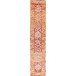 12 X 3 hand knotted wool oushak rug runner mid 19th/c