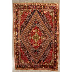11 X 7 hand knotted wool kashkuli area rug late 19th/c