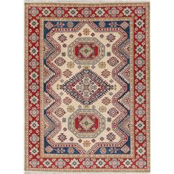 7 X 5 hand knotted wool kazak oriental rug late 19th/c