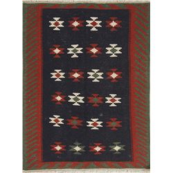 6 X 5 hand knotted woven kashkoli kilim mid 20th/c