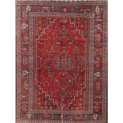 10 X 7 hand knotted wool medallion area rug late 19th/c