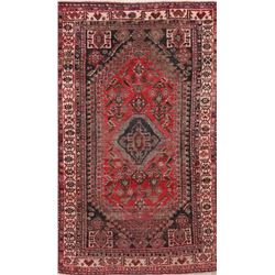 8 X 5 hand knotted wool lori geometric area rug early 19th/c