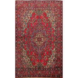 6 X 5 hand knotted wool floral oriental rug mid 19th/c