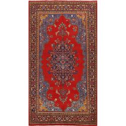 11 X 7 hand knotted wool oriental area rug late 19th/c