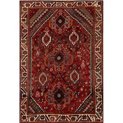 7 X 5 hand knotted wool lori geometric rug late 19th/c