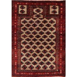 5 X 3 hand knotted wool balouch oriental rug late 19th/c