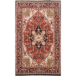 6 X 4 hand knotted wool geometric area rug mid 19th/c