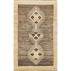 5 X 3 hand knotted wool gabbeh area rug late 19th/c