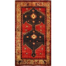 6 X 4 hand knotted wool sirjan oriental rug late 19th/c