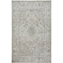 9 X 7 hand knotted wool floral tebriz area rug early 19th/c