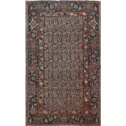 6 X 4 hand knotted wool malayer area rug mid 19th/c