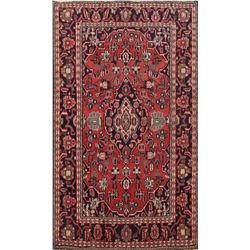 6 X 4 hand knotted wool geometric rug mid 19th/c