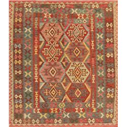 7 X 5 hand knotted woven oriental navajo kilim late 19th/c