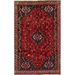 9 X 5 hand knotted wool nomad oriental rug mid 19th/c