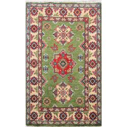 3 X 2 hand knotted wool kazak rug late 19th/c