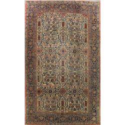13 X 10 hand knotted wool geometric area rug early 19th/c