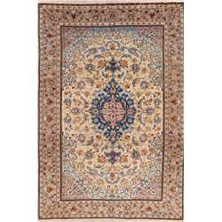 11 X 7 hand knotted wool floral medallion area rug mid 19th/c