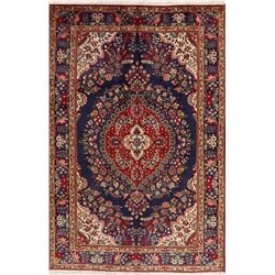 10 X 7 hand knotted wool floral oriental area rug early 19th/c