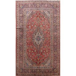 11 X 8 hand knotted wool oriental area rug early 19th/c