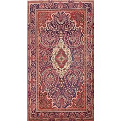 7 X 4 hand knotted wool floral oriental rug mid 19th/c