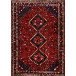 8 X 6 hand knotted wool bakhtiari oriental rug mid 19th/c