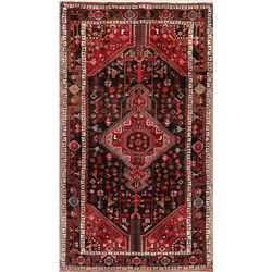 9 X 5 hand knotted wool geometric area rug late 19th/c