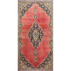 6 X 3 hand knotted wool oriental area rug late 19th/c