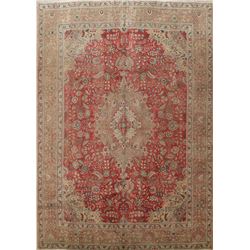 13 X 10 hand knotted wool floral oriental area rug early 19th/c