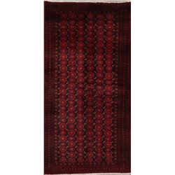 6 X 3 hand knotted wool balouch area rug early 20th/c