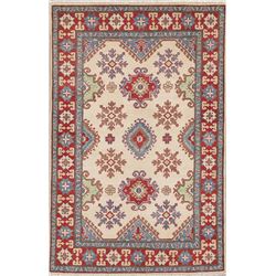 6 X 4 hand knotted wool kazak area rug late 19th/c